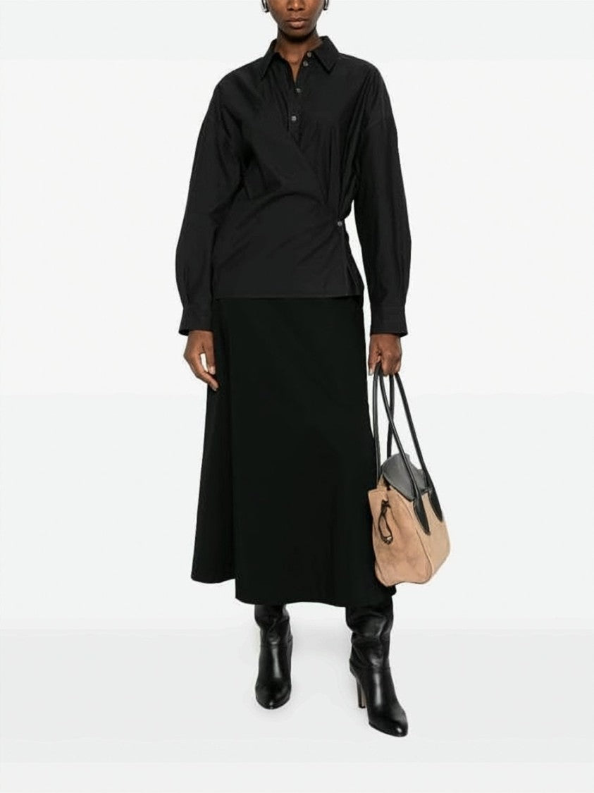 Lemaire Twisted Wrap Shirt With Straight Collar