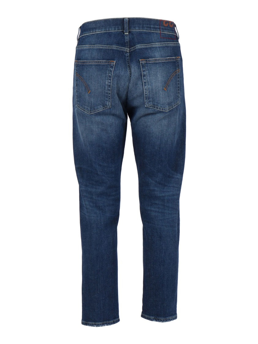 Dondup Slim Fit Tailored Trousers With Flat Front And Side Pockets