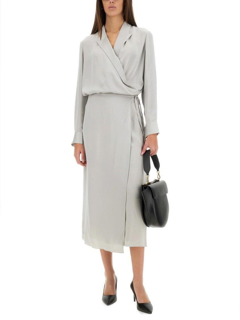 Theory Flowing Silk Midi Skirt