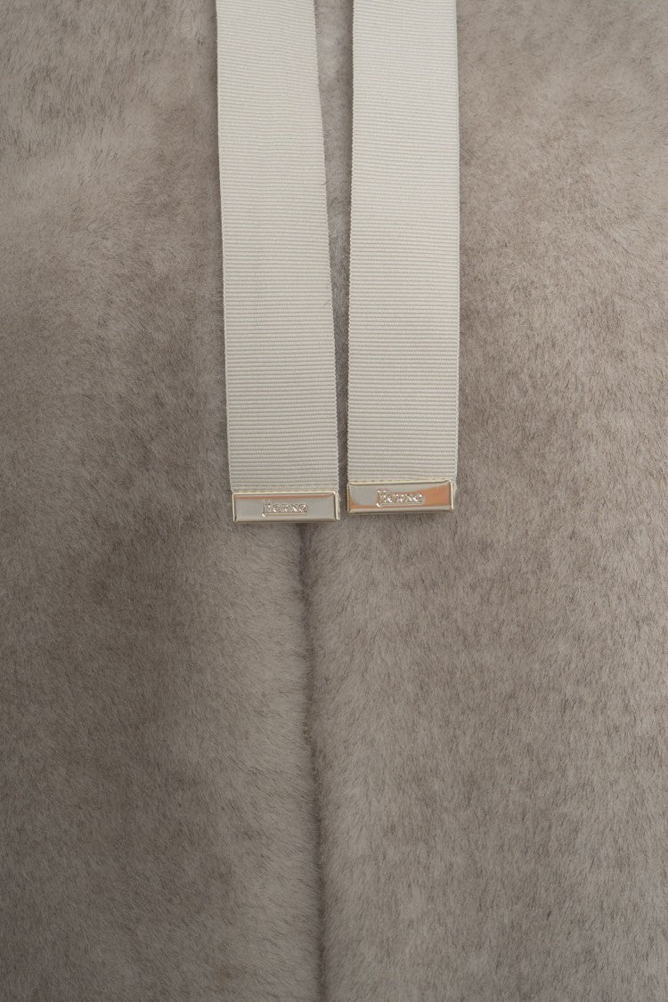 Herno Oversized Hooded Jacket In Soft Synthetic Fur