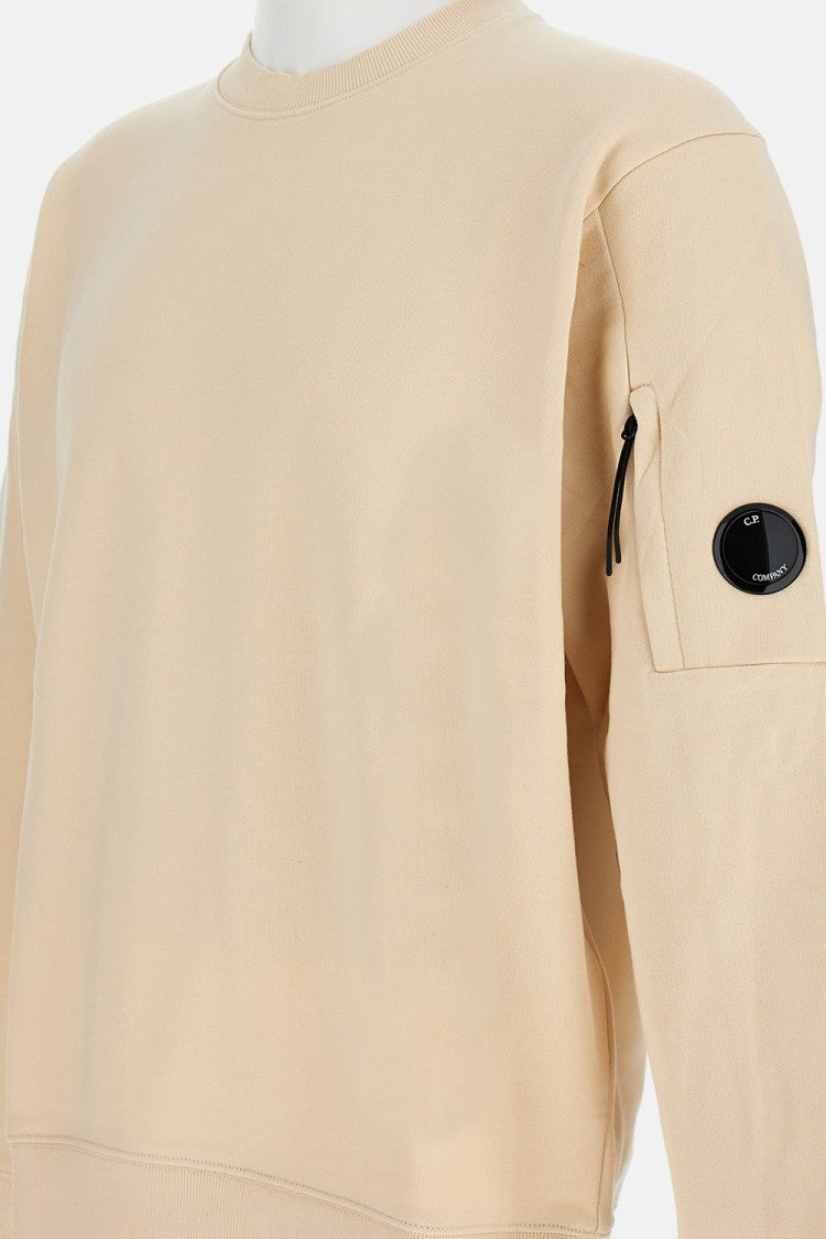 C.P. Company Crew Neck Sweatshirt With Diagonal Raised Fleece