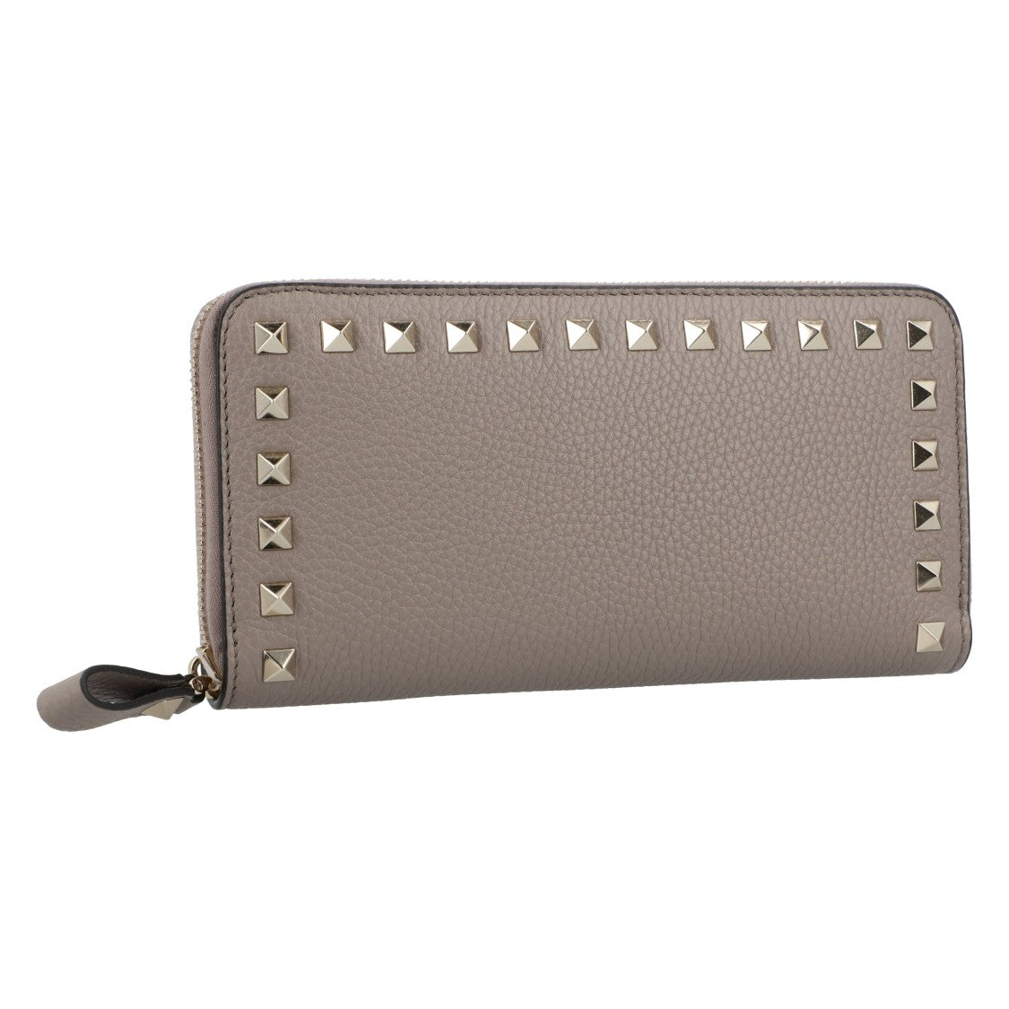 Valentino Rockstud Grey Leather Wallet