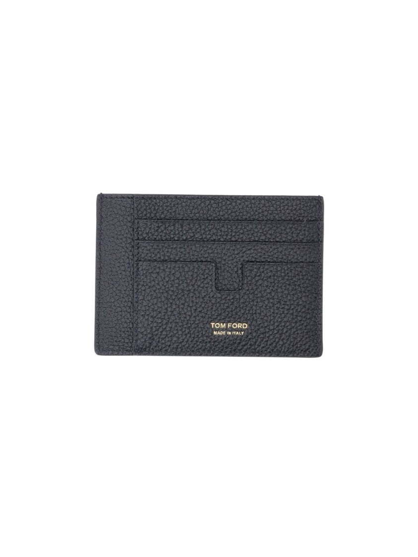 Tom Ford Black T Line Calf Leather Wallet