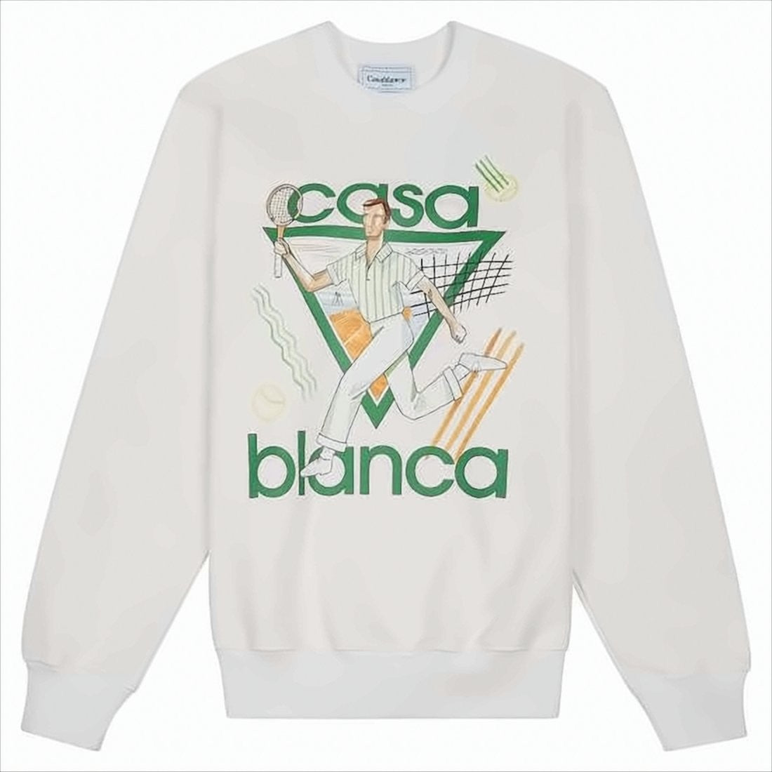 Casablanca Long-Sleeve Graphic Print Sweatshirt Featuring Tennis Motif