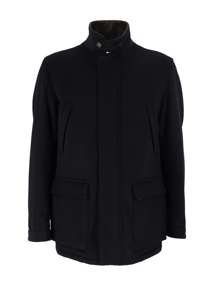 Lardini Black Cashmere Field Jacket