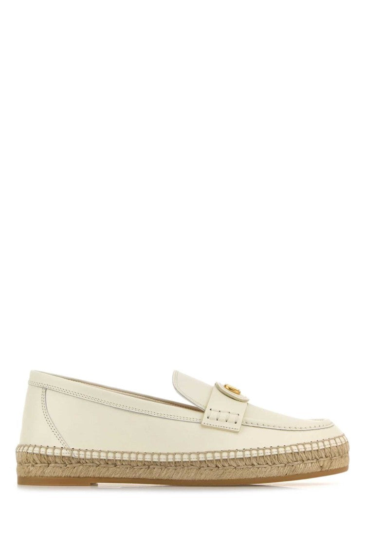 Valentino Garavani White Leather Vlogo Signature Espadrilles