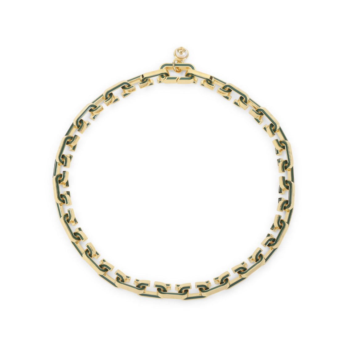 Casablanca Enamel C Link Necklace