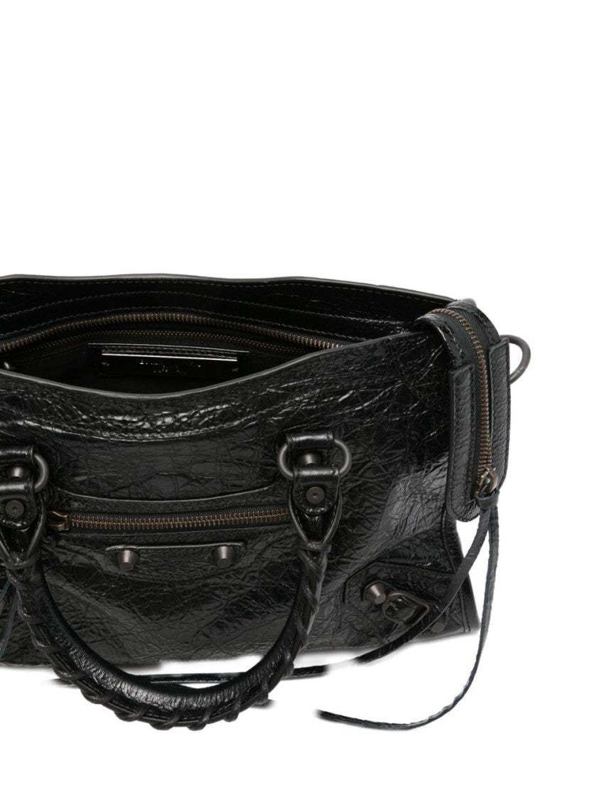 Balenciaga Crinkled Glossy Leather Bag