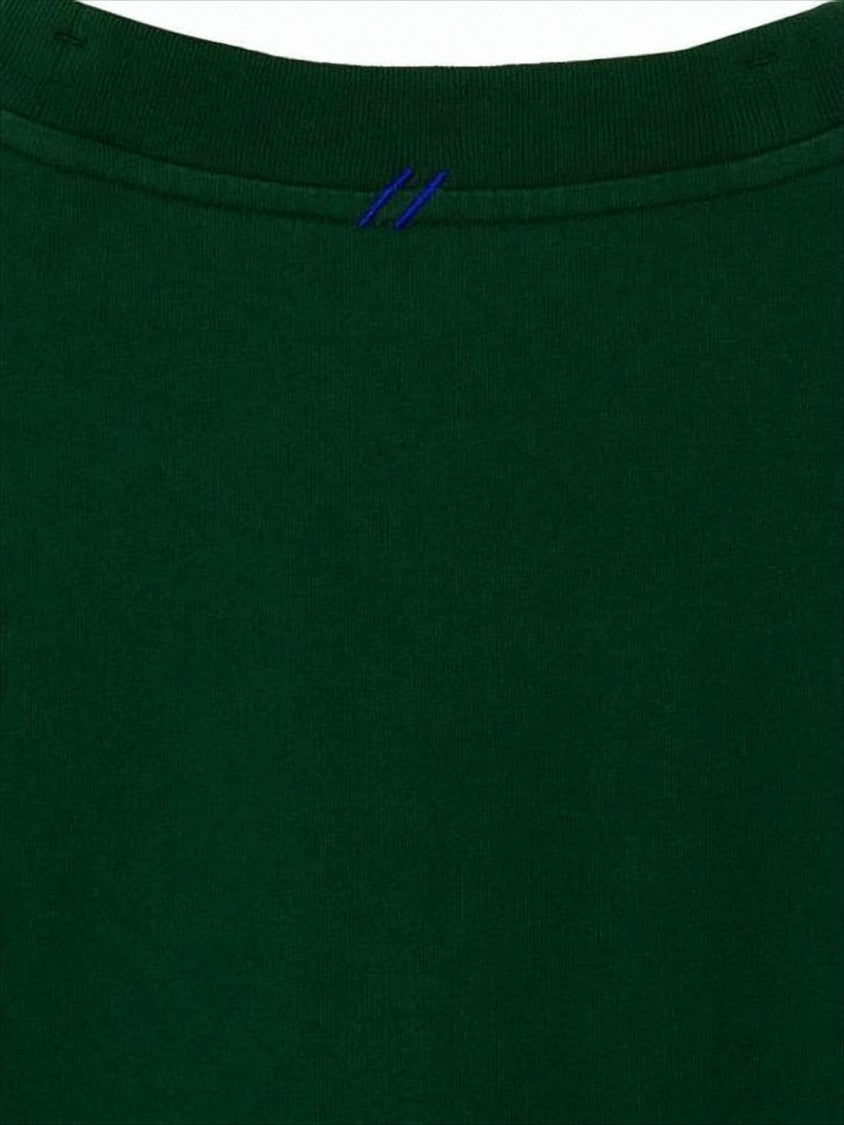 Burberry Boxy-Fit Deep Green Cotton T-Shirt