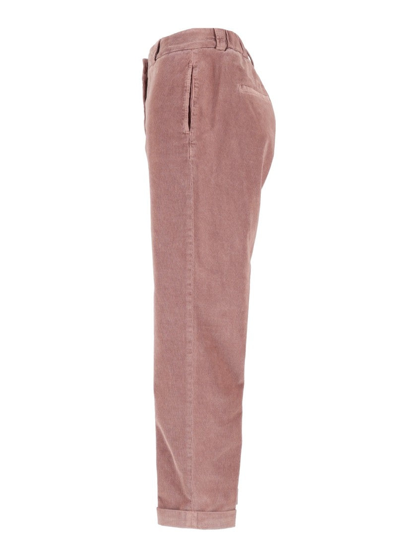 Peserico Velvety Cuffed Hem Relaxed-Fit Straight-Leg Pants