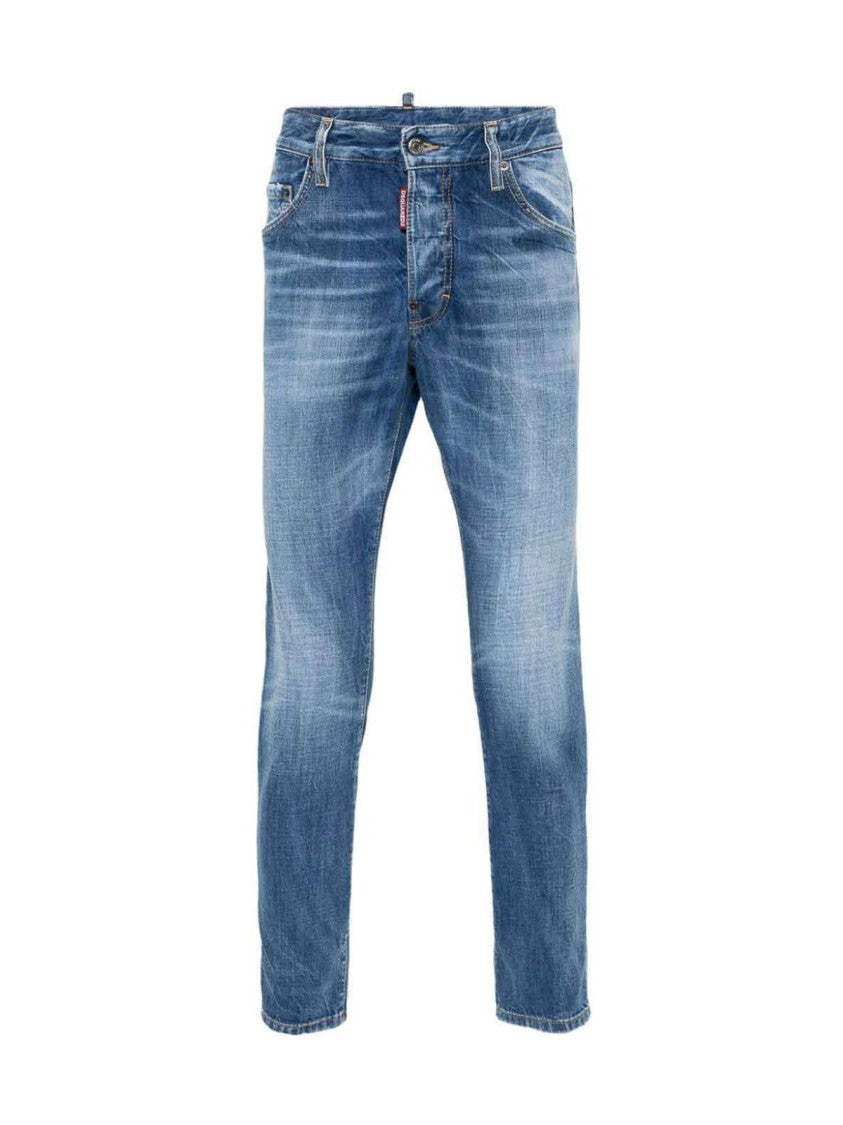 Dsquared2 Blue Skater Slim Fit Cotton Jeans