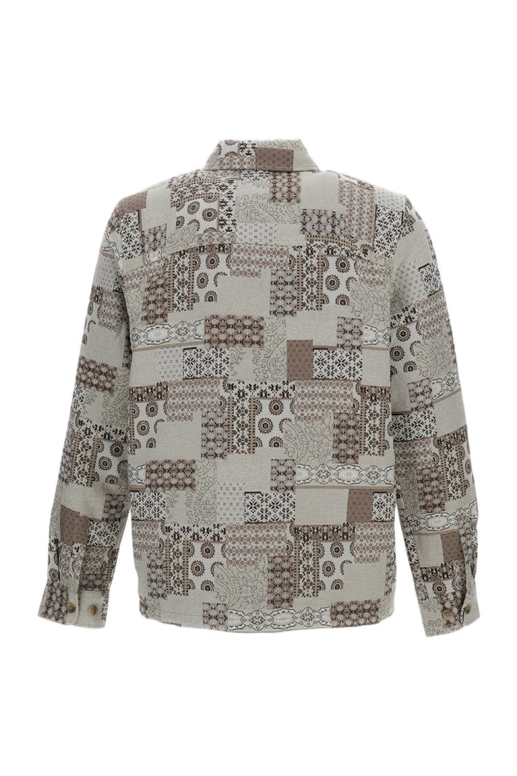 Les Deux Intricate Jacquard Cotton-Blend Overshirt With Boxy Cut