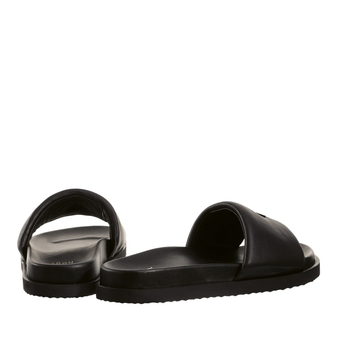 Högl Black Brenda Logo Leather Slides