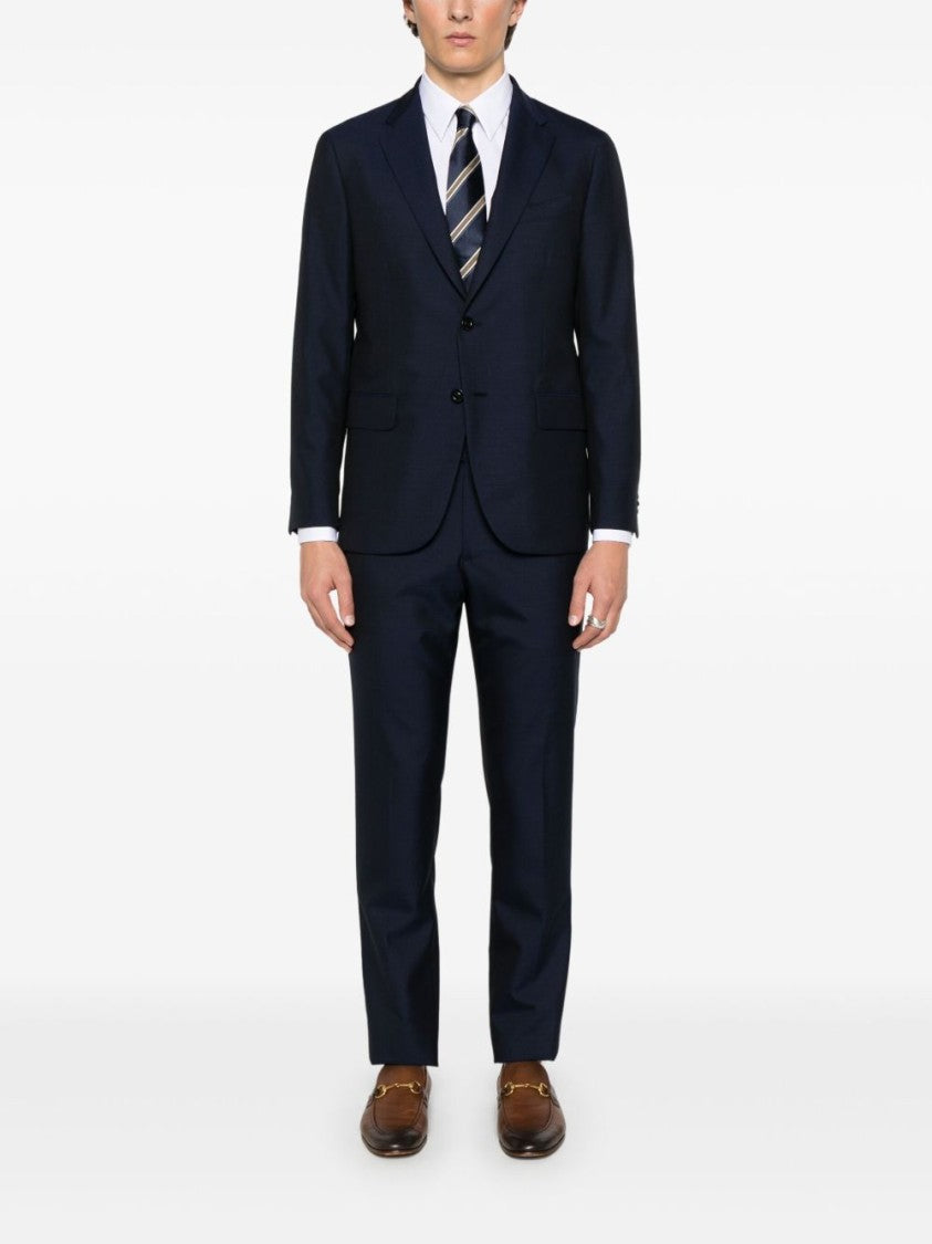 Boglioli Tailored Navy Blue Jersey Suit