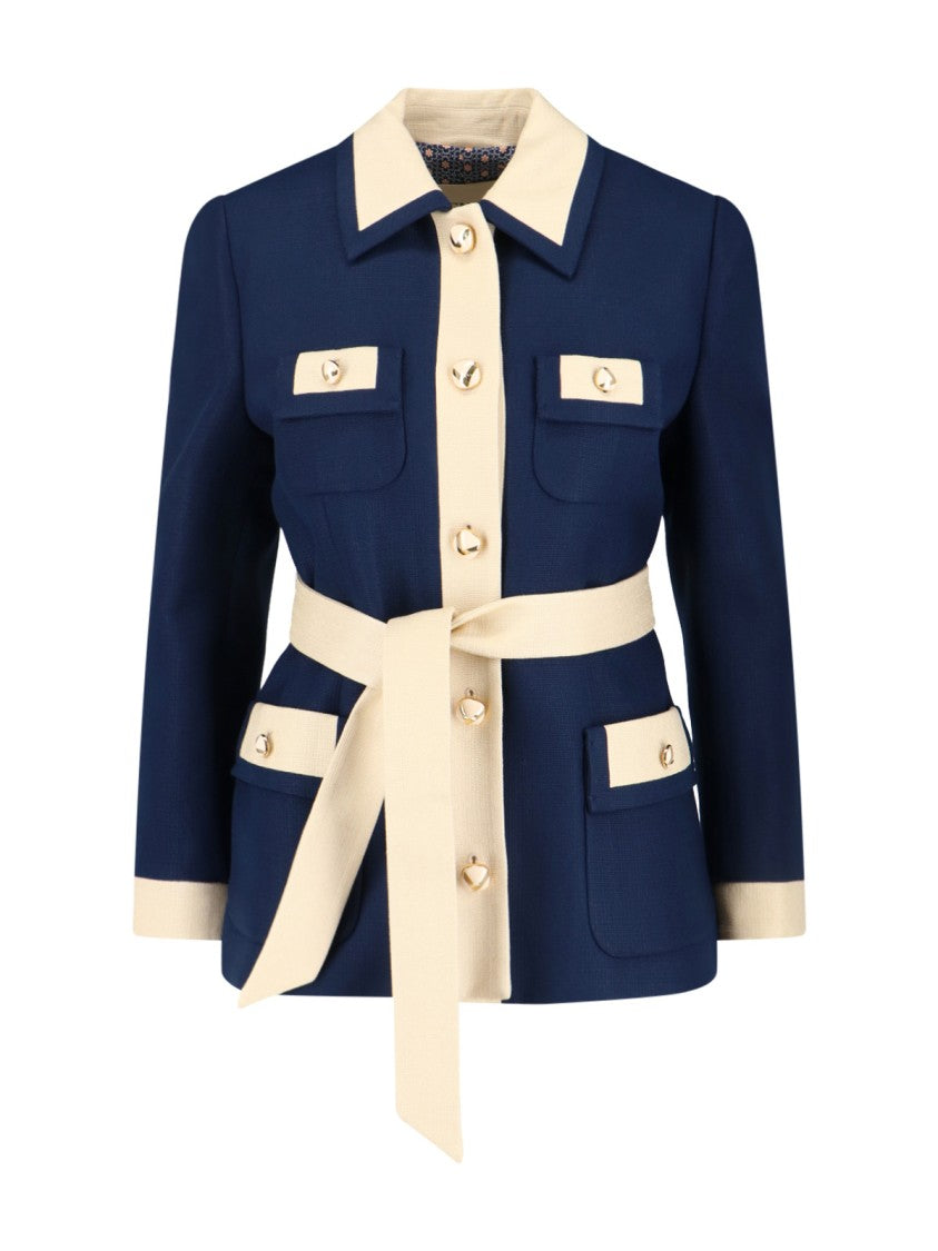 Valentino "Vlogo" Two-Tone Jacket Blue