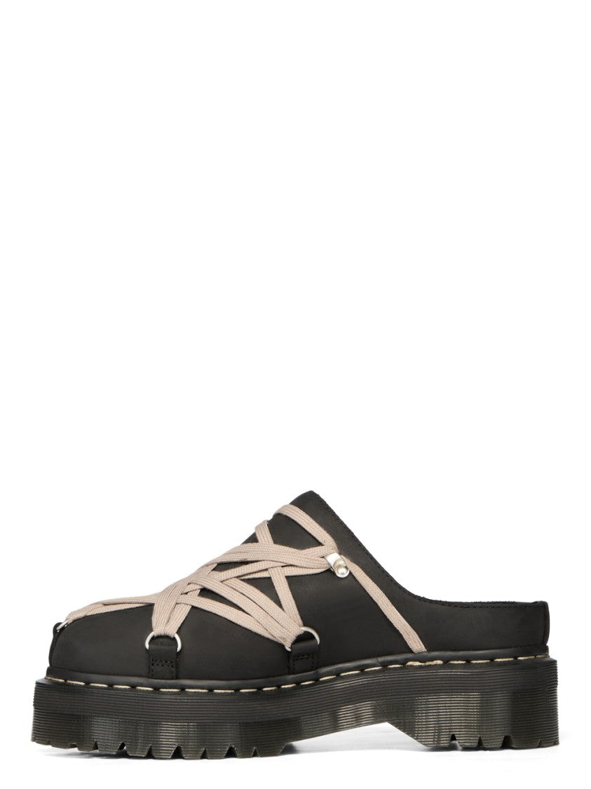 Dr. Martens X Rick Owens Quad Sole Lace-Up Mule Shoes With Rugged Tread