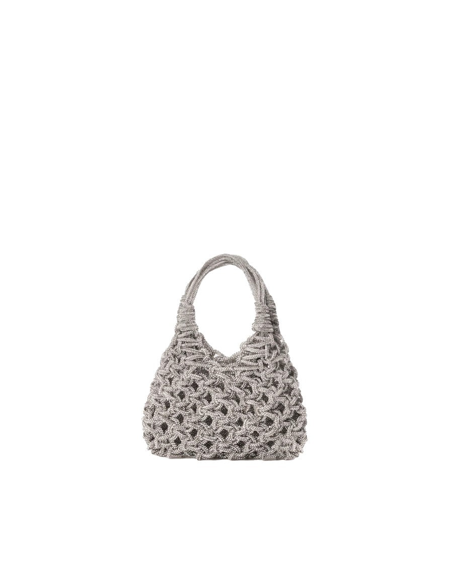 Hibourama Mini Crystal-Embellished Handwoven Shoulder Bag