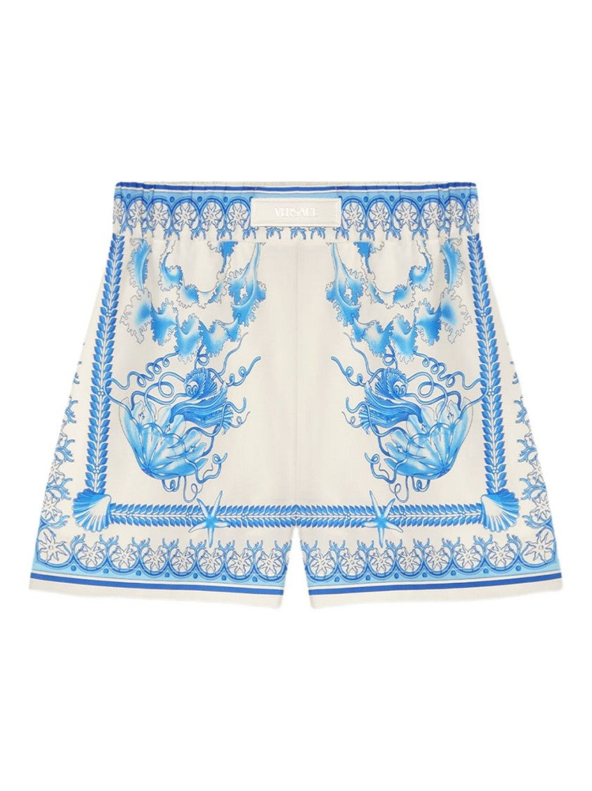 Versace Baroque Underwater Print Bermuda Shorts