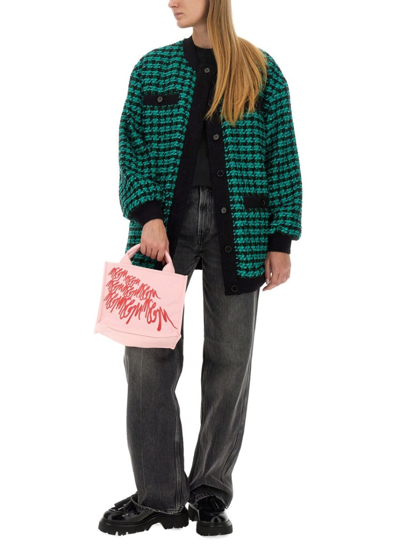Msgm Houndstooth Tweed Jacket