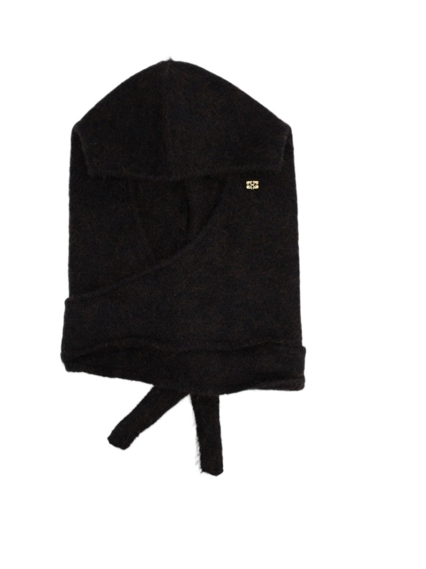 Ganni Fold-Over Brim Wool-Mohair Blend Hat