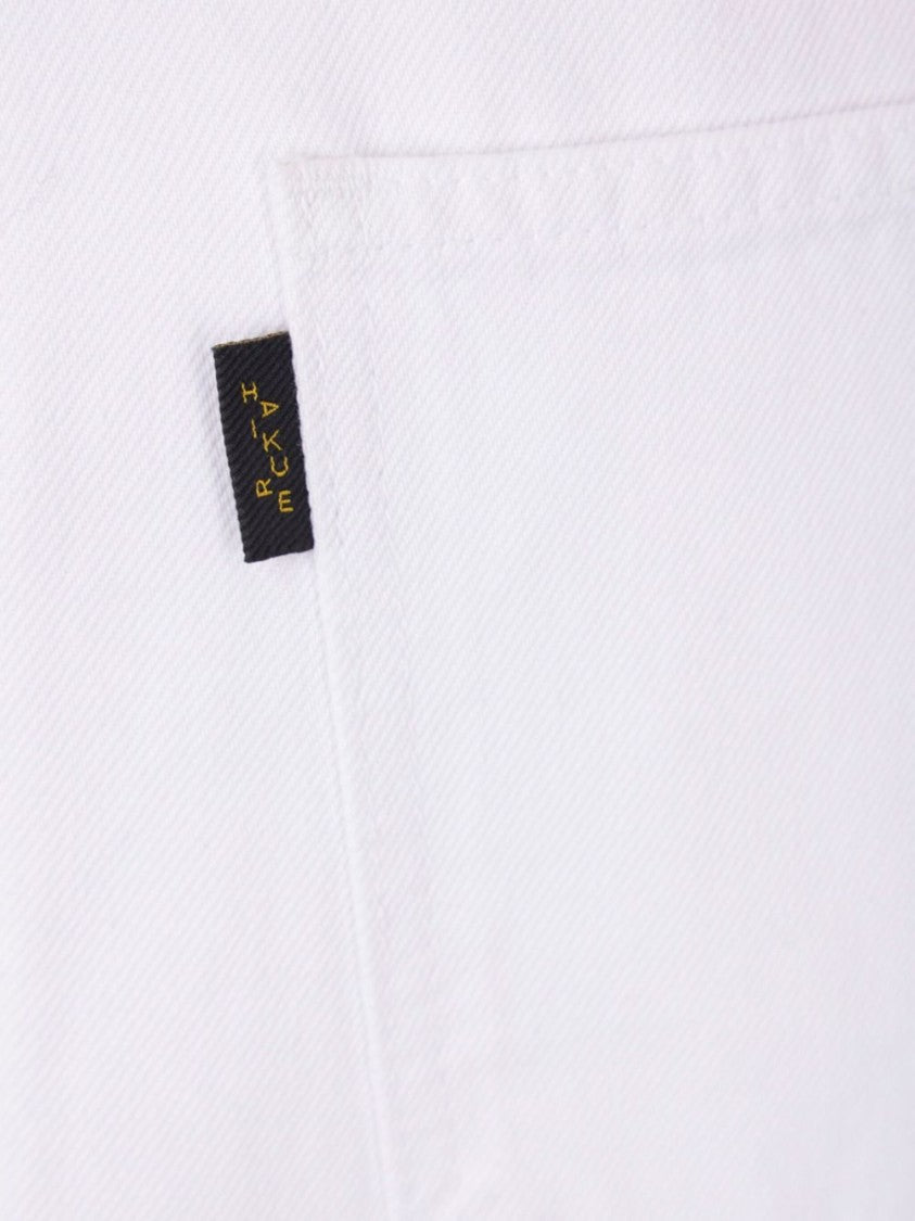 Haikure White Cotton Korea Jeans