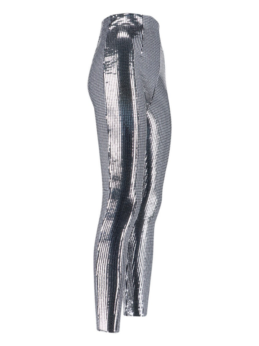 Mm6 By Maison Margiela Metallic Sequin Pants – Silver