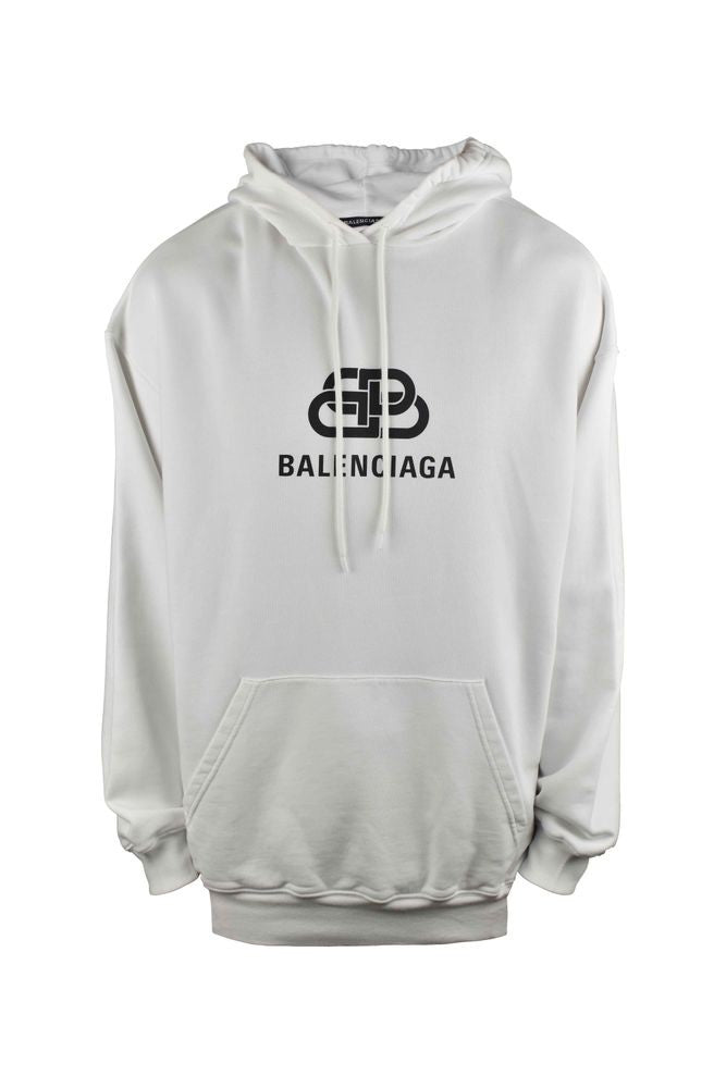 Balenciaga Oversized Hooded Sweatshirt With Bold Logo Print