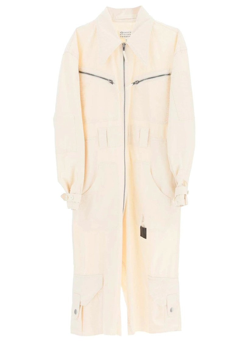 Maison Margiela Beige Cotton Jumpsuit