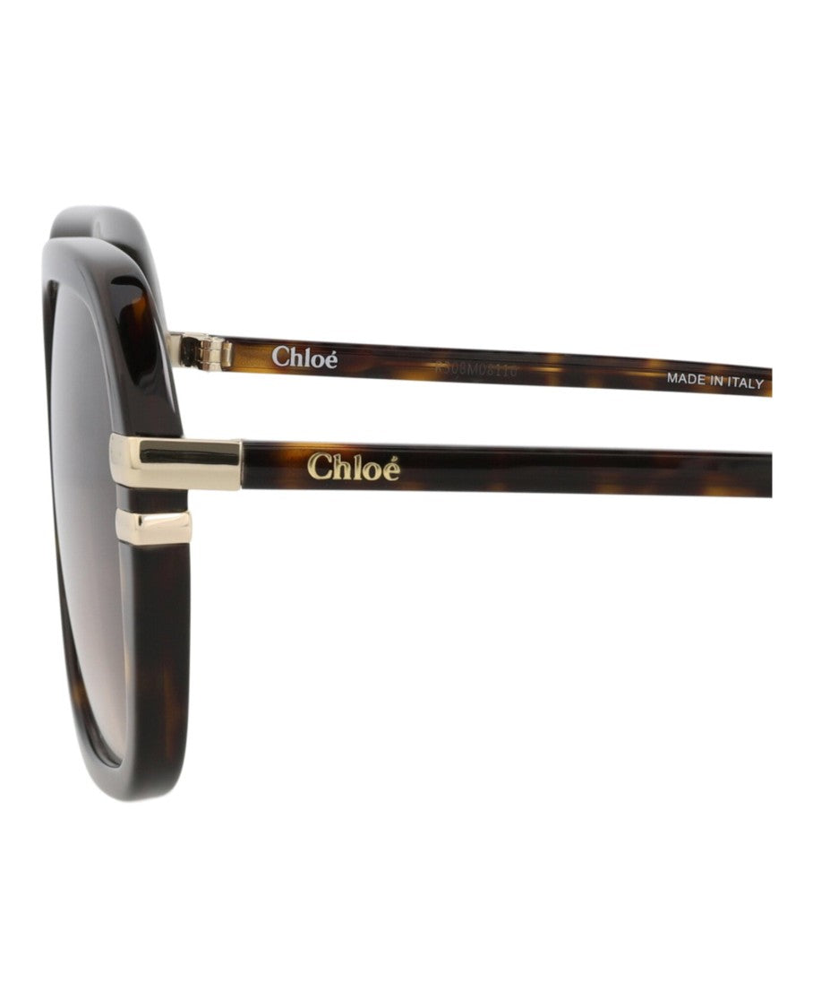 Chloé Round-Frame Recycled Acetate Sunglasses