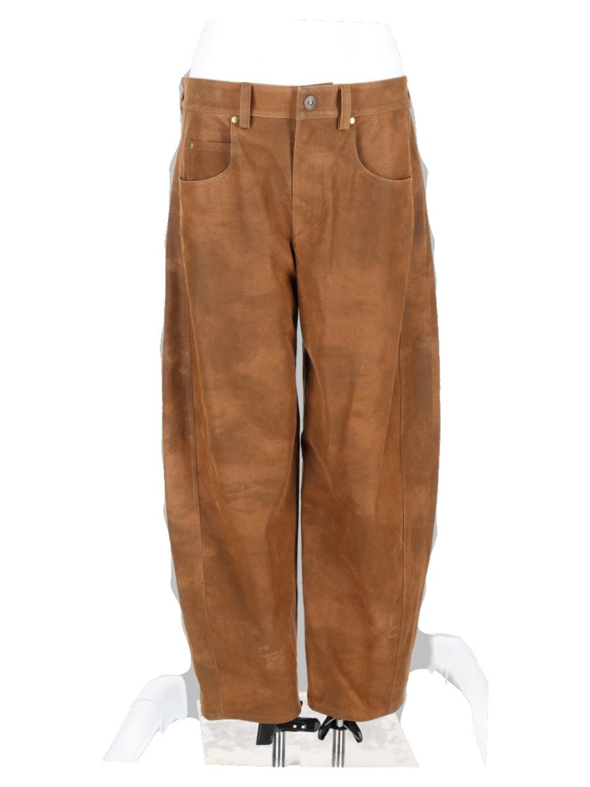Isabel Marant Étoile Brown Cropped Five-Pocket Cropped Pants