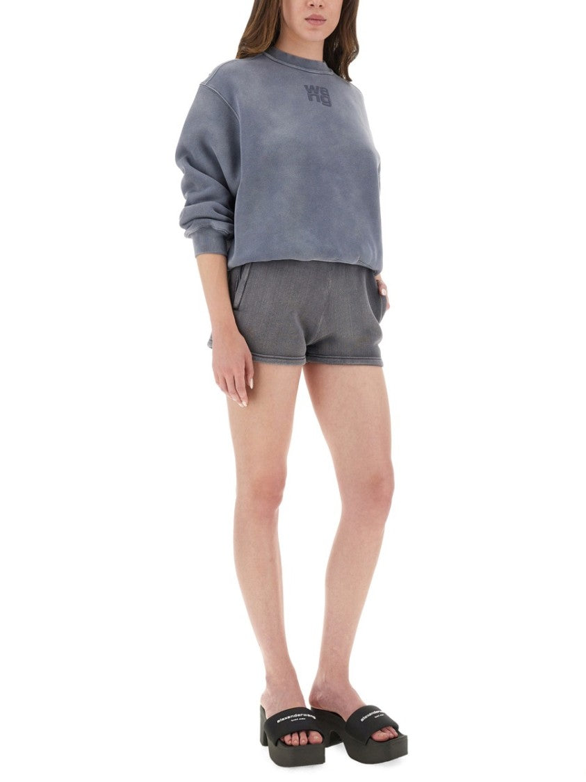 T By Alexander Wang Relaxed Fit Grey Sweatshirt