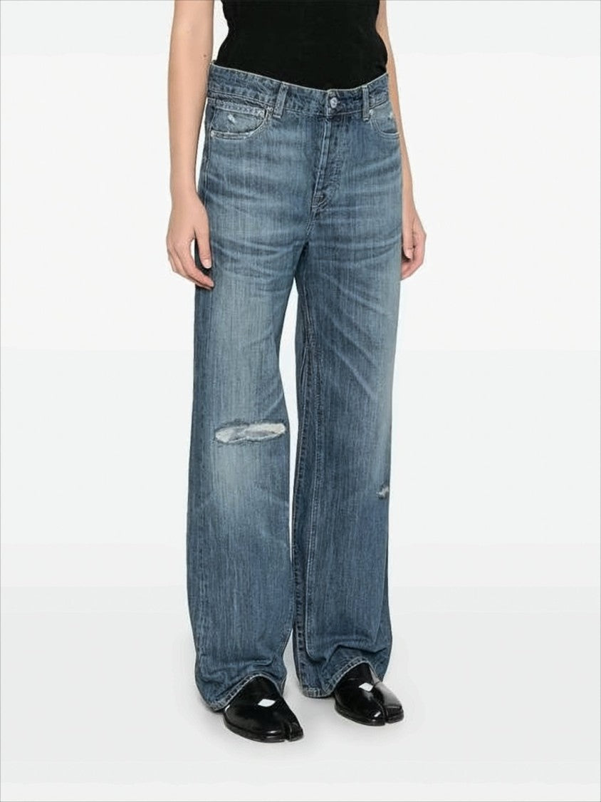 Our Legacy Wide-Leg Denim Pants With Distressed Details