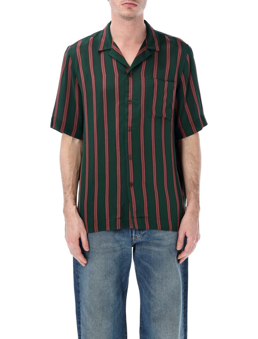 Dries Van Noten Striped Viscose Silk Shirt