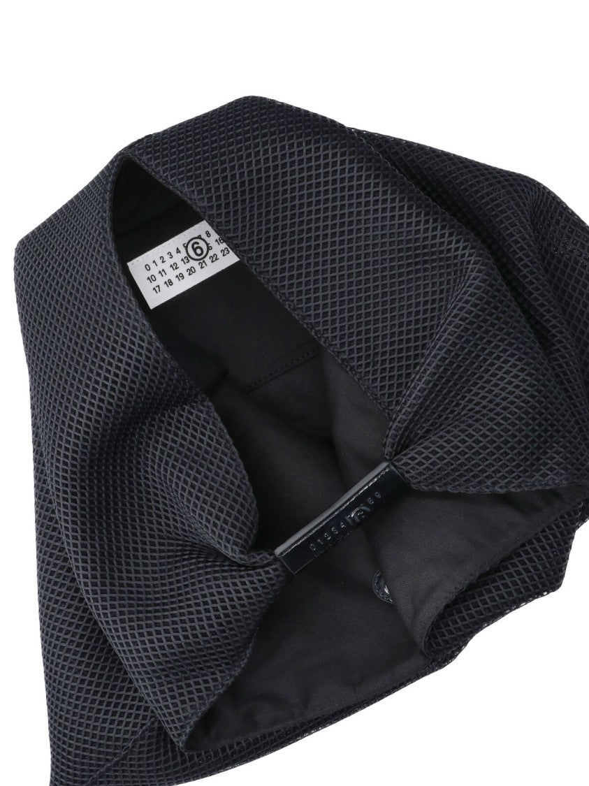 Mm6 By Maison Margiela Black Japanese Grid Pattern Shoulder Bag