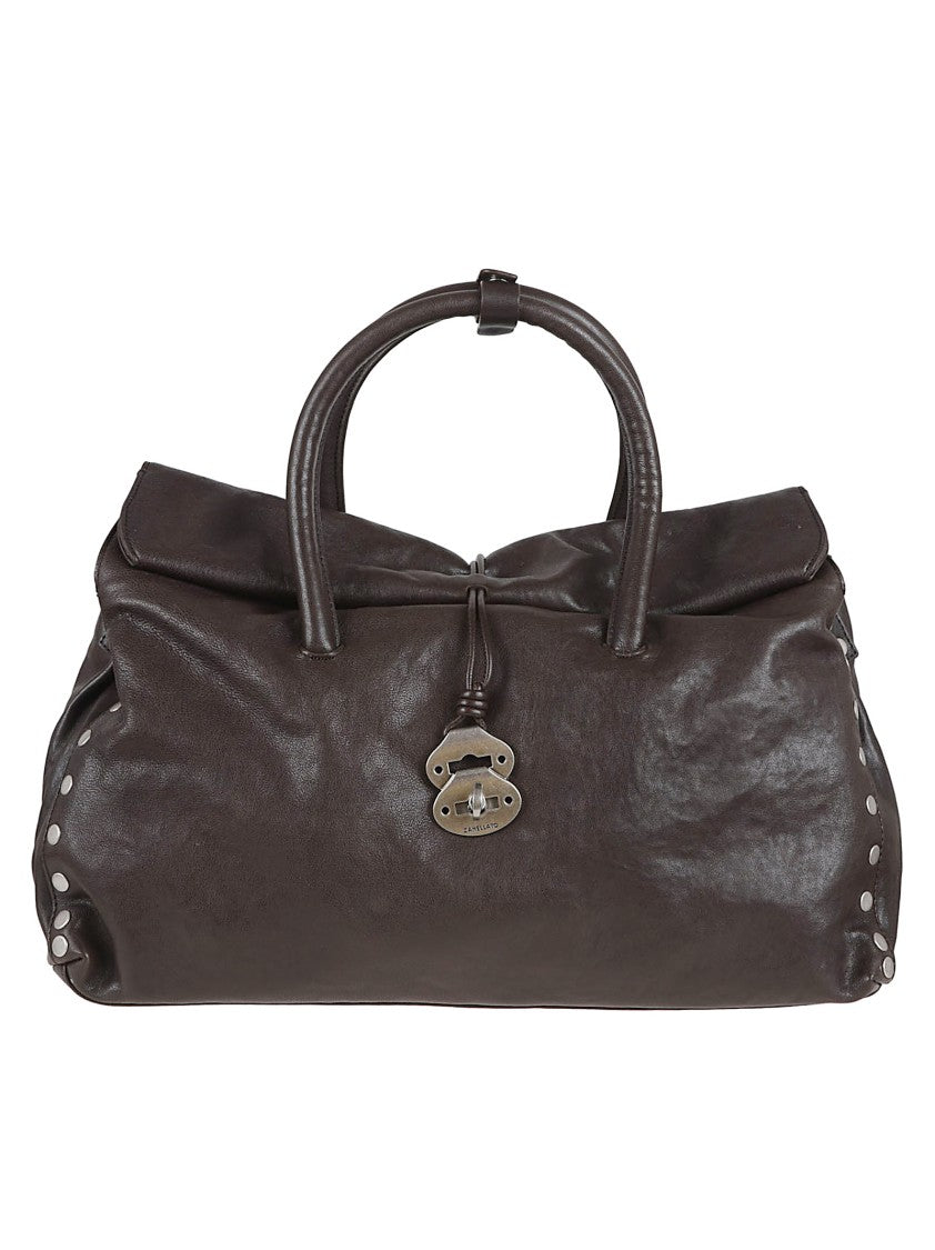 Zanellato Brown Leather Shoulder Bag With Slouchy Silhouette