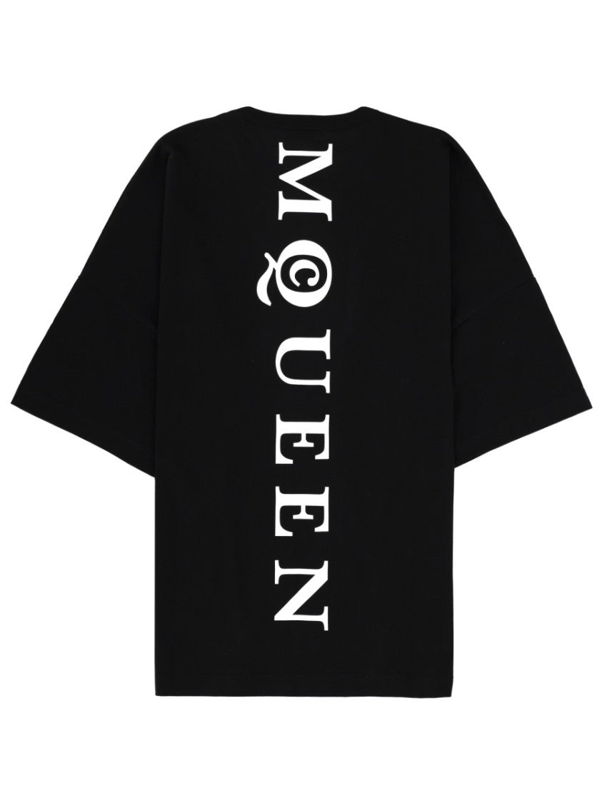 Alexander Mcqueen Relaxed Fit Back Vertical Logo T-Shirt