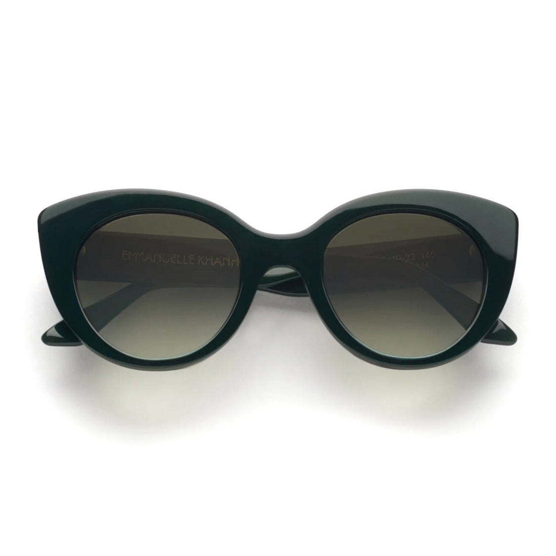 Emmanuelle Khanh Green Portia Cat-Eye Sunglasses