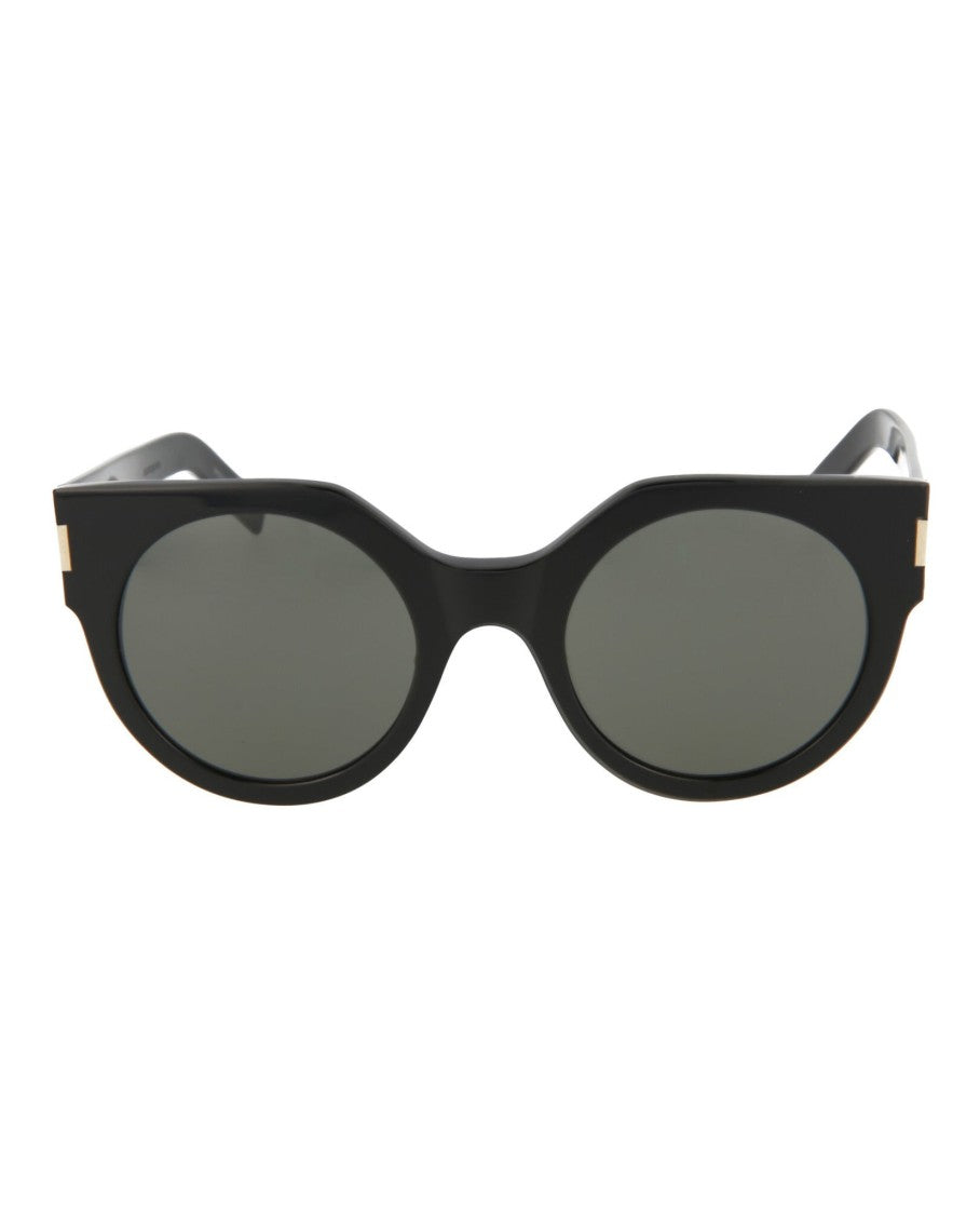 Saint Laurent Round-Frame Acetate Sunglasses With Integrated Nosepads