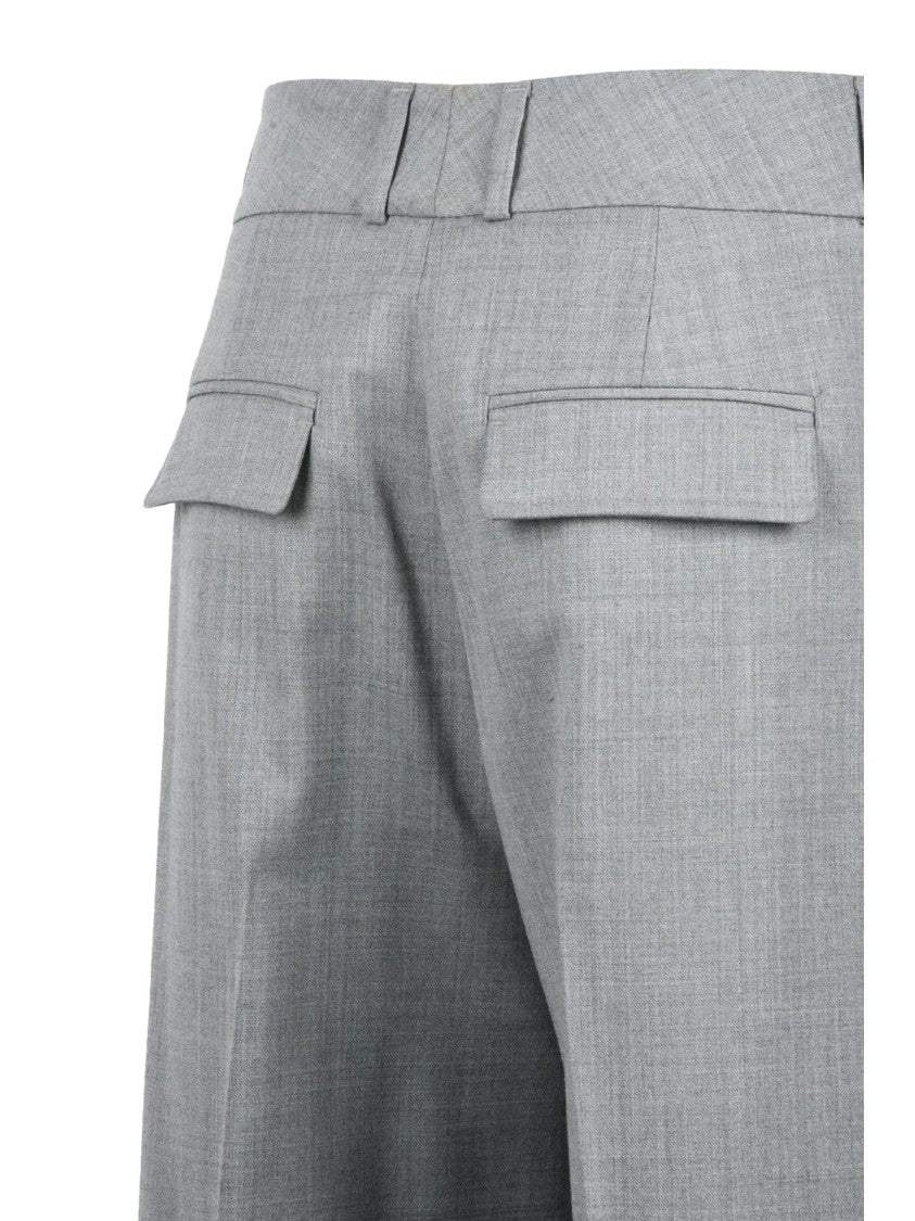 Peserico Wide Leg Trousers With Tailored Fit And Pleat Detail
