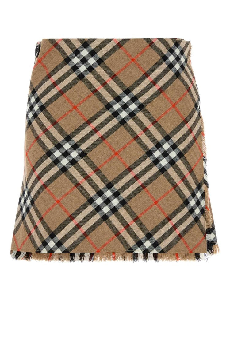 Burberry Embroidered Twill Mini Skirt