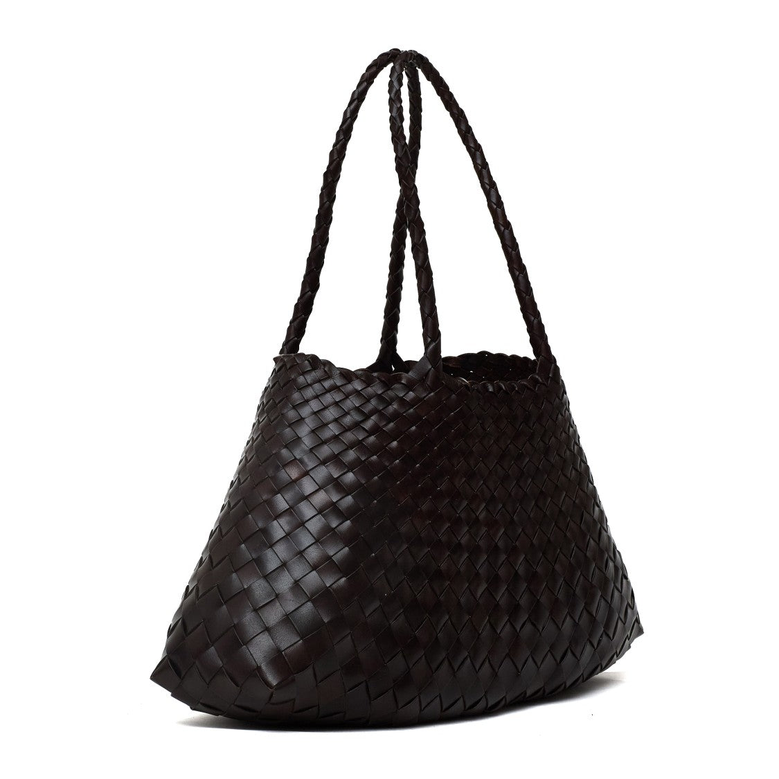 Dragon Diffusion Santa Croce Big Handwoven Tapered Buffalo Leather Tote Bag