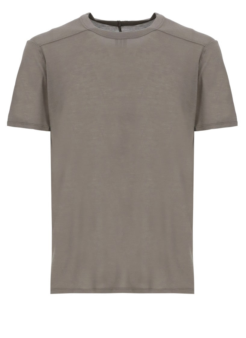 Rick Owens Grey Short Level Viscose-Silk T-Shirt