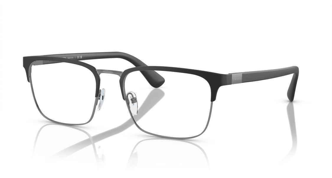 Prada Square Frame Eyeglasses With Bold Upper