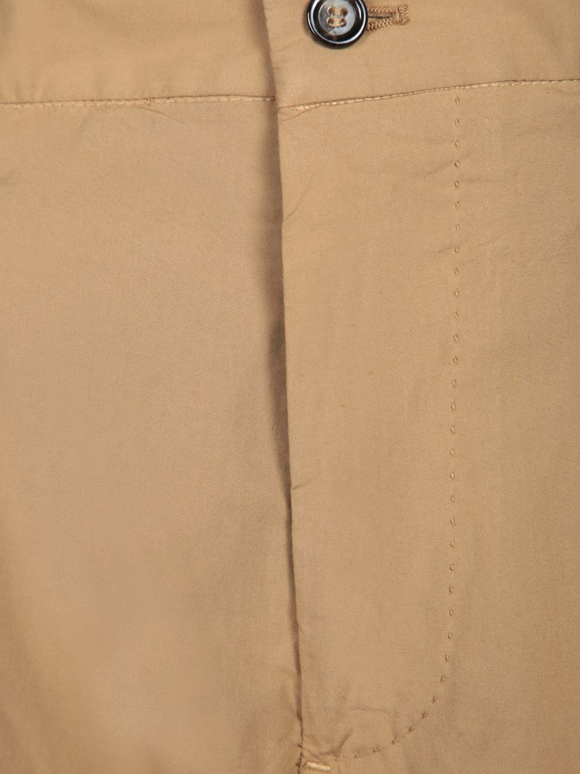 Dell'oglio Tailored Brown Trousers With Elasticated Back