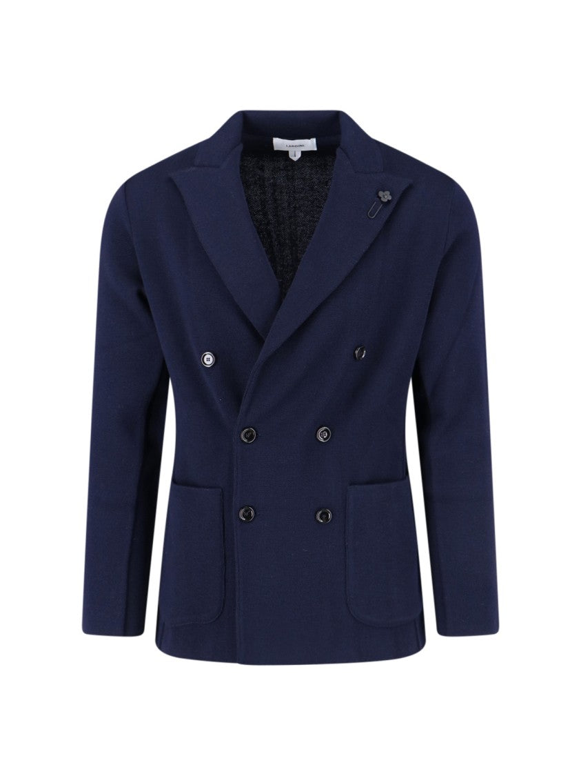 Lardini Double-Breasted Blazer – Navy
