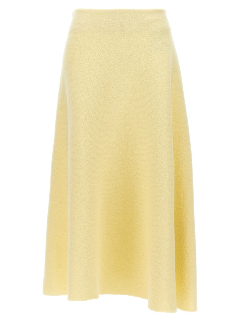 Jil Sander Flared Wool Skirt With Discreet Zipper Closure