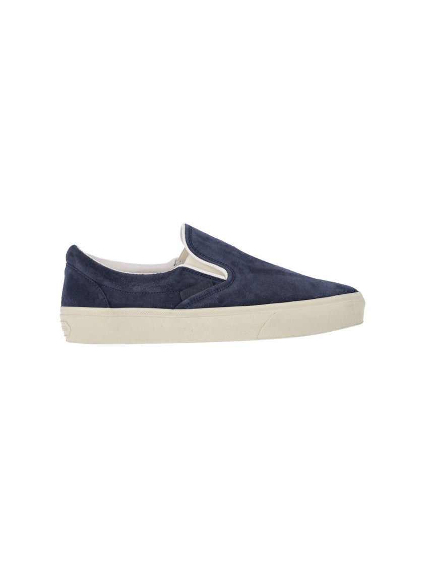 Tom Ford Suede Slip-On Sneakers With Elastic Side Panels