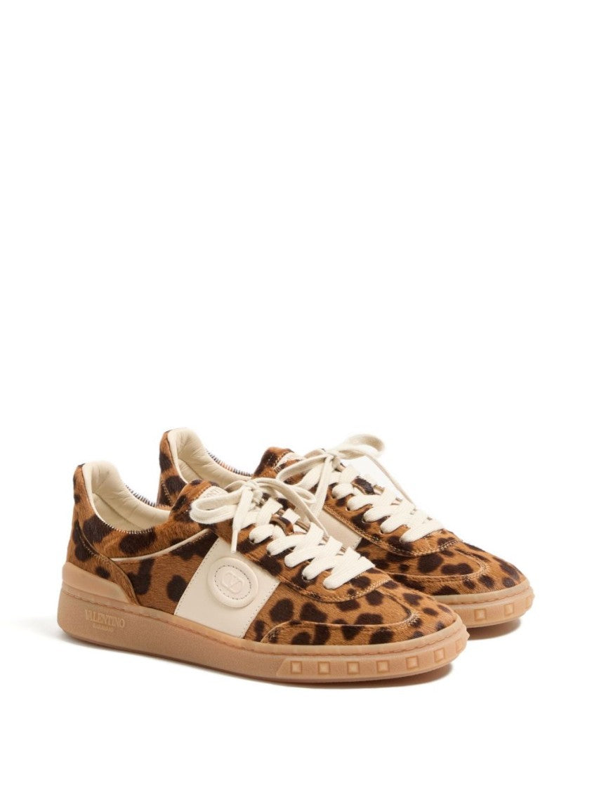 Valentino Garavani Leopard Print Calf Hair Flat Shoes