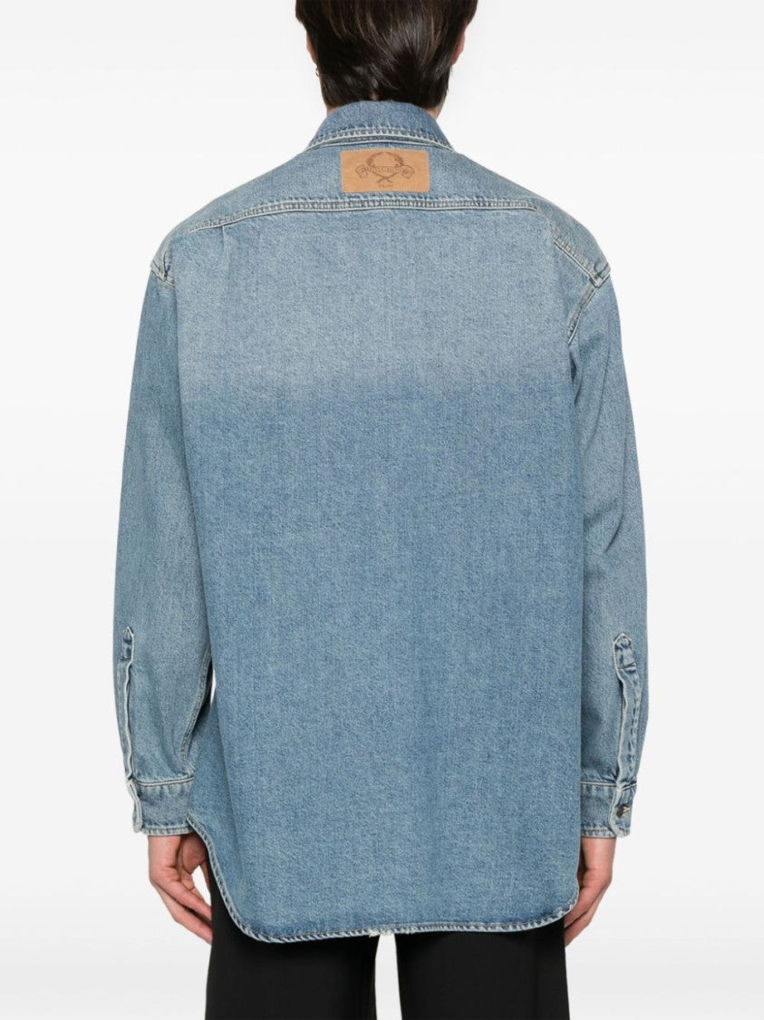 Moschino Light Blue Front Pouch Pocket Shirt