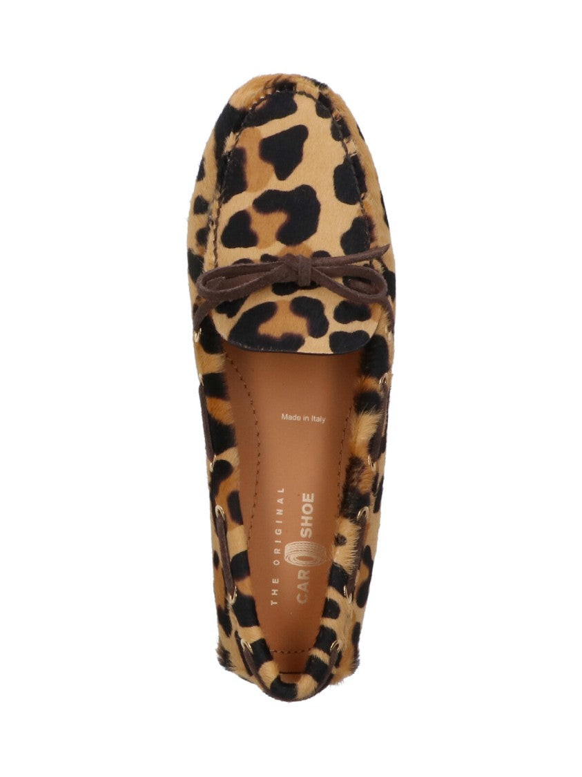 Car Shoe Pony Hair Loafers – Leopard Beige